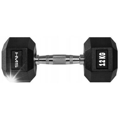 Hantla Hantle 12kg HEX HMS do treningu Hantelek Obciążenie na Trening Hantla Hantle 12kg HEX HMS do treningu Hantelek Obciążenie na Trening