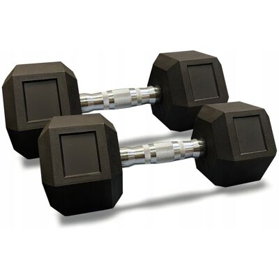 SPORT FOR FUN Hantla hantle hex żeliwny do ćwiczeń gumowany żeliwo 2x7,5kg powlekane SPORT FOR FUN Hantla hantle hex żeliwny do ćwiczeń gumowany żeliwo 2x7,5kg powlekane