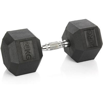 Hantla Hexagonalna Gumowa Powlekana Obciążenie Ciężar Vivo Hex 20Kg Hantla Hexagonalna Gumowa Powlekana Obciążenie Ciężar Vivo Hex 20Kg