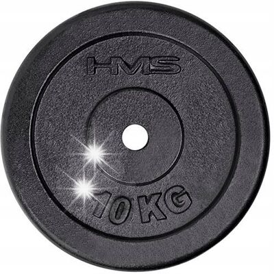 Hantla Krążek Talerz 10kg HMS Na Gryf Sztangę Obciążenie Obciążnik Żeliwny Hantla Krążek Talerz 10kg HMS Na Gryf Sztangę Obciążenie Obciążnik Żeliwny