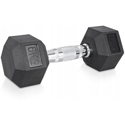 HANTLA SZEŚCIOKĄTNA INSPORTLINE HEXCLUSIVE 6 KG ANTYPOŚLIZGOWE UCHWYTY HANTLA SZEŚCIOKĄTNA INSPORTLINE HEXCLUSIVE 6 KG ANTYPOŚLIZGOWE UCHWYTY