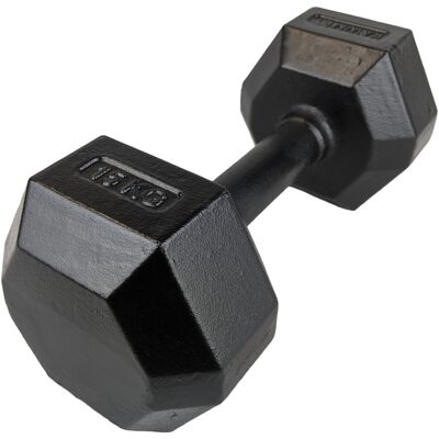 Hantla żeliwna HEX hexagonalna KAWMET 15kg Hantla żeliwna HEX hexagonalna KAWMET 15kg