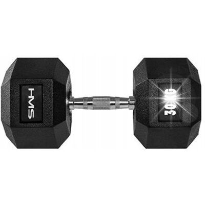 Hantla Żeliwna Ogumowana Ciężarek HEX 20kg HMS Solidny Wytrzymały Stalowy Hantla Żeliwna Ogumowana Ciężarek HEX 20kg HMS Solidny Wytrzymały Stalowy