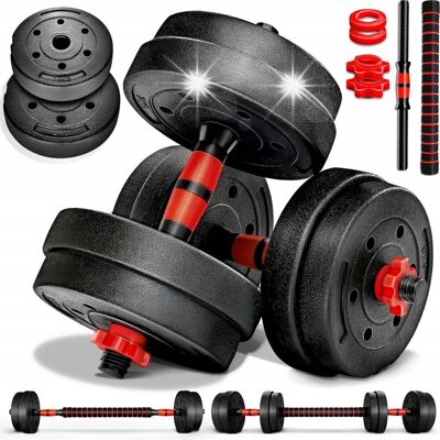 Inny producent Hantle 30kg 2x15kg + SZTANGA ZESTAW CIĘŻARKÓW DO ĆWICZEŃ REGULOWANE Inny producent Hantle 30kg 2x15kg + SZTANGA ZESTAW CIĘŻARKÓW DO ĆWICZEŃ REGULOWANE