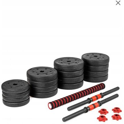 Modernhome HANTLE BITUMICZNE 20kg 2x10kg + SZTANGA GRYFY ZESTAW HANTLI REGULOWANYCH Modernhome HANTLE BITUMICZNE 20kg 2x10kg + SZTANGA GRYFY ZESTAW HANTLI REGULOWANYCH