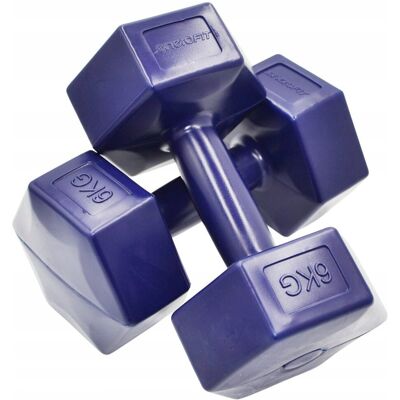 Hantle Hantelki 2x6kg Ciężarki Kompozytowe Fitnes Zestaw Hantli 12kg ENERO Hantle Hantelki 2x6kg Ciężarki Kompozytowe Fitnes Zestaw Hantli 12kg ENERO