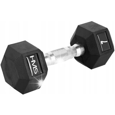 Hantle Hantla Powlekane Stalowe Ogumowane HEX 7kg Ciężarek Do Ćwiczeń HMS Hantle Hantla Powlekane Stalowe Ogumowane HEX 7kg Ciężarek Do Ćwiczeń HMS