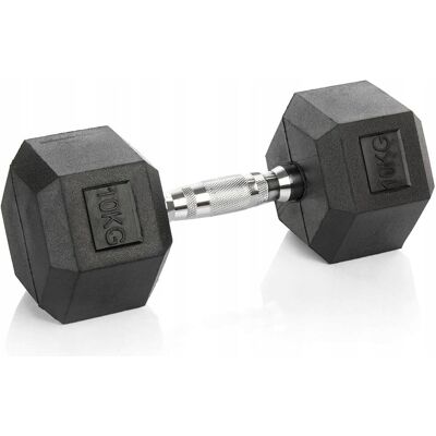 Hantle Hexagonalne Hantla 10Kg Solidna Powlekana Gumowana Vivo Hex Hantle Hexagonalne Hantla 10Kg Solidna Powlekana Gumowana Vivo Hex