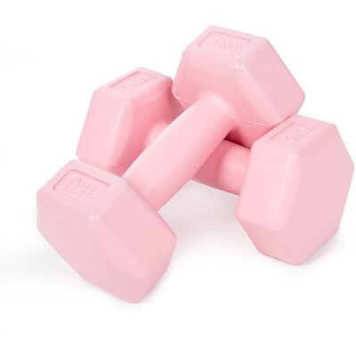 Hantle kompozytowe MOLTI HK001 różowe 2x1kg Hantle kompozytowe MOLTI HK001 różowe 2x1kg