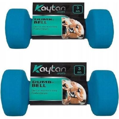 ZDTRADING Hantle neoprenowe Dumbbell Kaytan zestaw 2 x 3 KG ciężarki Niebieskie ZDTRADING Hantle neoprenowe Dumbbell Kaytan zestaw 2 x 3 KG ciężarki Niebieskie