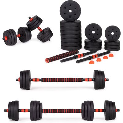 Modernhome Hantle regulowane 2x 15kg sztanga zestaw 30kg gryf Modernhome Hantle regulowane 2x 15kg sztanga zestaw 30kg gryf
