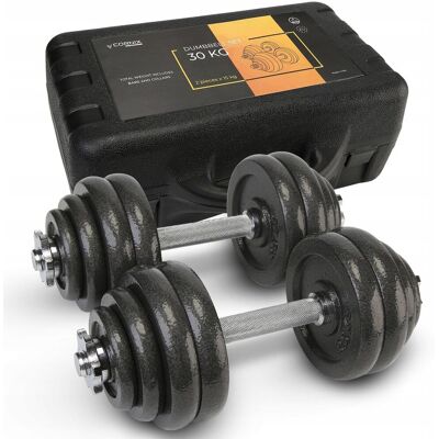 Cornix HANTLE REGULOWANE 30KG 2x15KG ŻELIWNE ZESTAW W WALIZCE DOMOWA SIŁOWNIA Cornix HANTLE REGULOWANE 30KG 2x15KG ŻELIWNE ZESTAW W WALIZCE DOMOWA SIŁOWNIA
