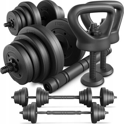 Hantle regulowane 40kg zestaw hantli 2x20kg gryf kettlebell Trex Sport Hantle regulowane 40kg zestaw hantli 2x20kg gryf kettlebell Trex Sport