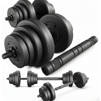Inny producent Hantle Regulowane Bitumiczne Sztanga 40Kg Zestaw Hantli 2X20Kg Fitchemy Czarne Inny producent Hantle Regulowane Bitumiczne Sztanga 40Kg Zestaw Hantli 2X20Kg Fitchemy Czarne