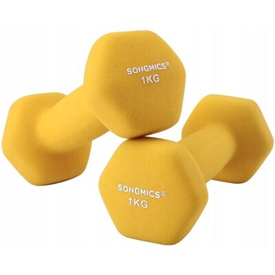 Hantle winylowe Songmics 2x 1 kg 2 szt. Hantle winylowe Songmics 2x 1 kg 2 szt.