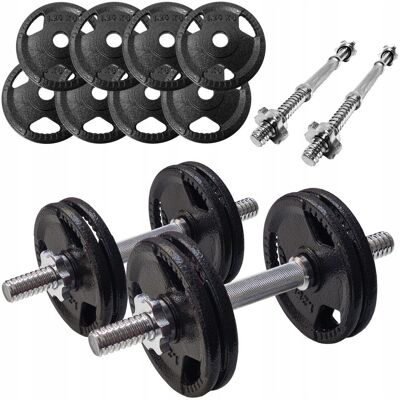 SPORT FOR FUN HANTLE ŻELIWNE 2 x 7,5 kg gryf Talerze zestaw 15 kg obciążenie tri-grip SPORT FOR FUN HANTLE ŻELIWNE 2 x 7,5 kg gryf Talerze zestaw 15 kg obciążenie tri-grip