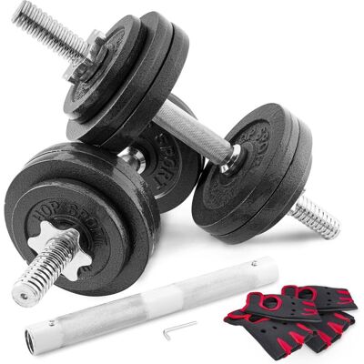 Zestaw hantli Hop-Sport 45cm z zamianą na sztangę - Sprzęt do ćwiczeń Zestaw hantli Hop-Sport 45cm z zamianą na sztangę - Sprzęt do ćwiczeń
