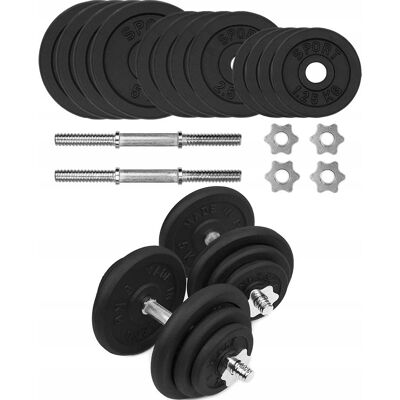 Inny producent HANTLE ŻELIWNE 2x20 kg gryf Talerze zestaw 40kg Inny producent HANTLE ŻELIWNE 2x20 kg gryf Talerze zestaw 40kg