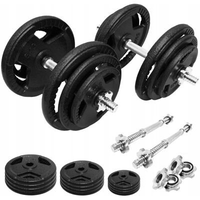 Inny producent HANTLE ŻELIWNE 2x20kg gryf Talerze zestaw 40kg Inny producent HANTLE ŻELIWNE 2x20kg gryf Talerze zestaw 40kg