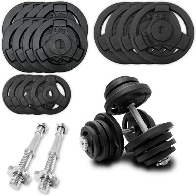 Inny producent HANTLE ŻELIWNE 2x25kg gryf kierownica zestaw 50kg Inny producent HANTLE ŻELIWNE 2x25kg gryf kierownica zestaw 50kg