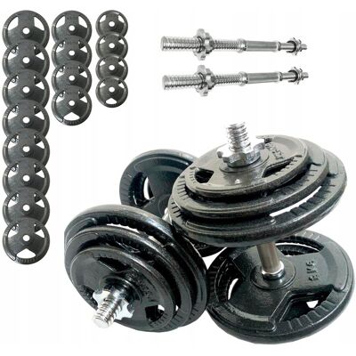 Inny producent HANTLE ŻELIWNE 2x30kg gryf Talerze zestaw 60kg Inny producent HANTLE ŻELIWNE 2x30kg gryf Talerze zestaw 60kg