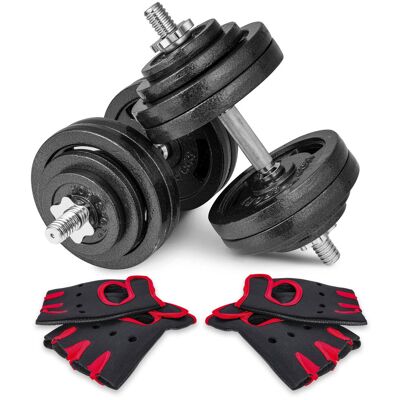 Hantle Żeliwne Hop-Sport 2x30kg z Rękawiczkami - Hantle Hantle Żeliwne Hop-Sport 2x30kg z Rękawiczkami - Hantle