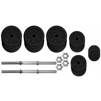 Inny producent HANTLE ŻELIWNE 2x45 kg gryf Talerze zestaw 90kg Inny producent HANTLE ŻELIWNE 2x45 kg gryf Talerze zestaw 90kg