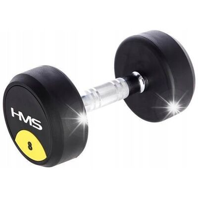 HMS Chromowana Hantla Hantelka Gumowana Ciężarek Do Treningu 8kg Solidna HMS Chromowana Hantla Hantelka Gumowana Ciężarek Do Treningu 8kg Solidna
