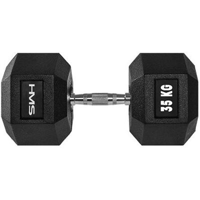 HMS HMS Guma-obalane hantle Hex Pro 35kg - Sprzęt treningowy HMS HMS Guma-obalane hantle Hex Pro 35kg - Sprzęt treningowy