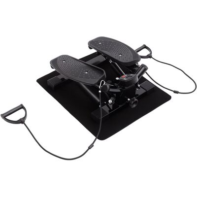 HOMCOM Mini Stepper Sidestepper Fitness Trener domowy z pasami treningowymi HOMCOM Mini Stepper Sidestepper Fitness Trener domowy z pasami treningowymi
