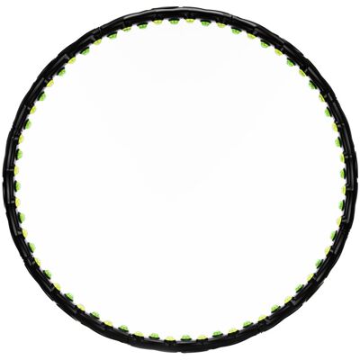 Springos Hula Hop Z Wypustkami Masującymi Actiget Składane 88 Cm Obręcz Do Ćwiczeń Cardio, Czarno-Zielone Springos Hula Hop Z Wypustkami Masującymi Actiget Składane 88 Cm Obręcz Do Ćwiczeń Cardio, Czarno-Zielone
