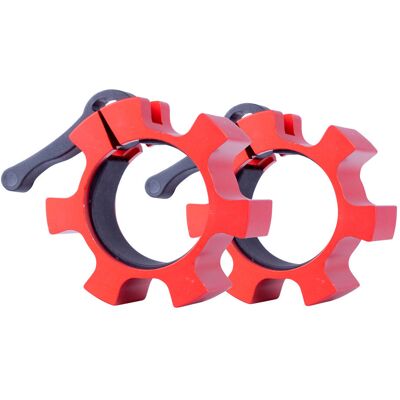 Klamry olimpijskie inSPORTline - Czerwony - 50mm - Sztanga Klamry olimpijskie inSPORTline - Czerwony - 50mm - Sztanga