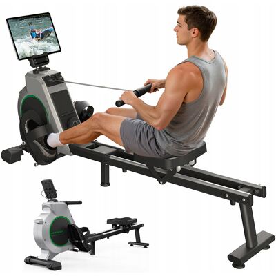 JUICEASE QK-530 Wioślarz magnetyczny z aplikacją i komputer treningowy, Trening całego ciała, 3kg koło zamachowe, 16 poziomów oporu, Składany JUICEASE QK-530 Wioślarz magnetyczny z aplikacją i komputer treningowy, Trening całego ciała, 3kg koło zamachowe, 16 poziomów oporu, Składany
