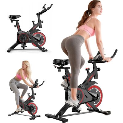 JUICEASE QK101 Rower spinningowy regulowany do domu – Koło zamachowe 6 kg, wyświetlacz LCD, regulowane siodełko i kierownica, maks. obciążenie 100 kg JUICEASE QK101 Rower spinningowy regulowany do domu – Koło zamachowe 6 kg, wyświetlacz LCD, regulowane siodełko i kierownica, maks. obciążenie 100 kg