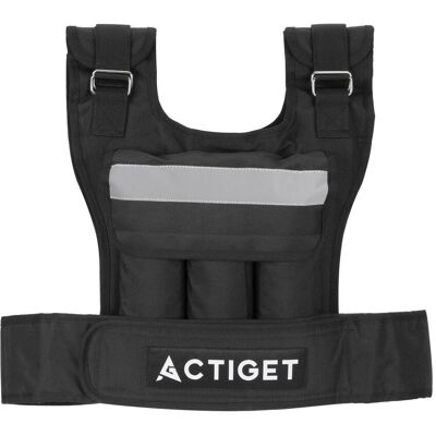 Springos Kamizelka z obciążeniem, regulowana Actiget 20 kg treningowa do ćwiczeń siłowych, biegania, czarna Springos Kamizelka z obciążeniem, regulowana Actiget 20 kg treningowa do ćwiczeń siłowych, biegania, czarna