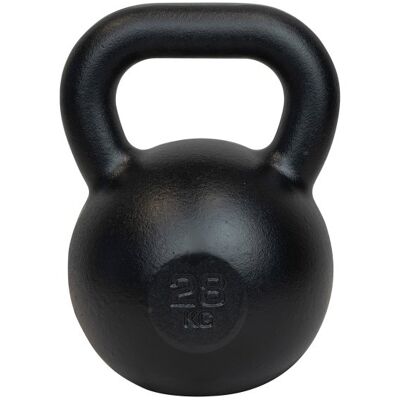 KAWMET, Hantla kettlebell, 28 kg, czarny KAWMET, Hantla kettlebell, 28 kg, czarny