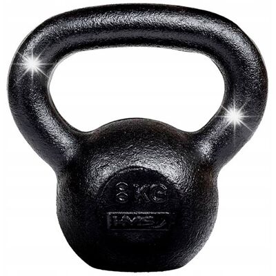 Kettle Kettlebell 8kg Żeliwny Czarny Ciężki Solidny Kula Hantla Hantel HMS Kettle Kettlebell 8kg Żeliwny Czarny Ciężki Solidny Kula Hantla Hantel HMS