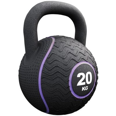 Kettlebell gumowany czarny 20 kg Gorilla Sports Kettlebell gumowany czarny 20 kg Gorilla Sports