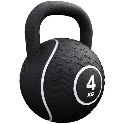 Kettlebell gumowany czarny 4 kg Gorilla Sports Kettlebell gumowany czarny 4 kg Gorilla Sports
