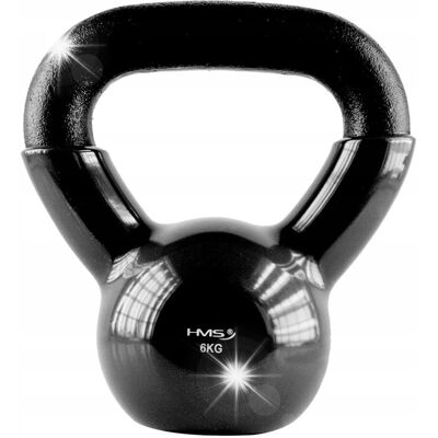Kettlebell Hantla Odważnik Winylowy Do Ćwiczeń Czarny 6kg HMS Żeliwny Mocny Kettlebell Hantla Odważnik Winylowy Do Ćwiczeń Czarny 6kg HMS Żeliwny Mocny