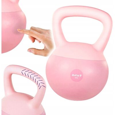 Kettlebell Odważnik Hantla Ciężar Do Ćwiczeń Fitness Różowy 6 kg DrFit Kettlebell Odważnik Hantla Ciężar Do Ćwiczeń Fitness Różowy 6 kg DrFit