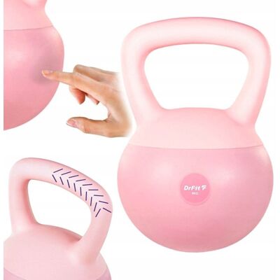 Kettlebell Odważnik Hantla Ciężar Do Ćwiczeń Fitness Różowy 8 kg DrFit Kettlebell Odważnik Hantla Ciężar Do Ćwiczeń Fitness Różowy 8 kg DrFit