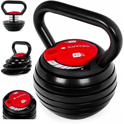 Sapphire KETTLEBELL REGULOWANY hantel KULA odważnik 3,5KG - 18,1KG 1x hantle SYSTEM Sapphire KETTLEBELL REGULOWANY hantel KULA odważnik 3,5KG - 18,1KG 1x hantle SYSTEM