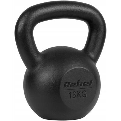 Kettlebell Żeliwny 18kg Kettle Hantel Obciążenie Odważnik Do Ćwiczeń Rebel Kettlebell Żeliwny 18kg Kettle Hantel Obciążenie Odważnik Do Ćwiczeń Rebel