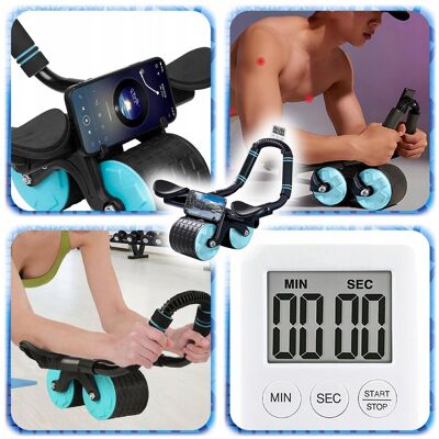 Inny producent KÓŁKO FITNESS ROLLER TRENAŻER MIĘŚNI BRZUCHA Z PODPÓRKĄ PILATES TIMER +MATA Inny producent KÓŁKO FITNESS ROLLER TRENAŻER MIĘŚNI BRZUCHA Z PODPÓRKĄ PILATES TIMER +MATA