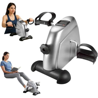 Bauerkraft Kompaktowy rower treningowy rotor do ćwiczen rowerek rehabilitacyjny 2w1 srebrny Bauerkraft Kompaktowy rower treningowy rotor do ćwiczen rowerek rehabilitacyjny 2w1 srebrny