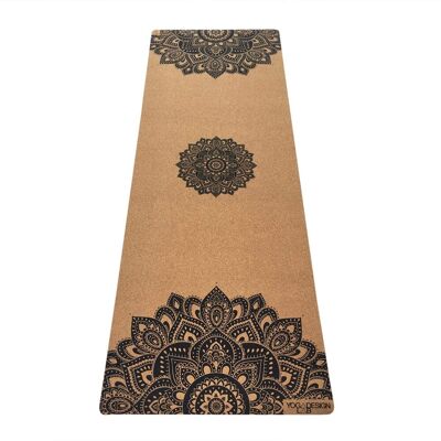 Korkowa mata do jogi Yoga Design Lab 3,5mm - Mandala Black Korkowa mata do jogi Yoga Design Lab 3,5mm - Mandala Black