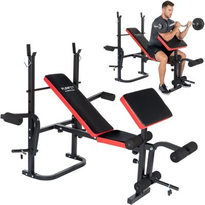 FUNFIT GYM&FITNESS Ławka do ćwiczeń regulowana ławeczka stojaki pod sztangę z modlitewnikiem FUNFIT FUNFIT GYM&FITNESS Ławka do ćwiczeń regulowana ławeczka stojaki pod sztangę z modlitewnikiem FUNFIT