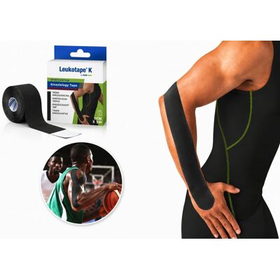 Actimove LEUKOTAPE Taśma do kinesiotapingu sportowa plaster 5cmx5m czarny Actimove LEUKOTAPE Taśma do kinesiotapingu sportowa plaster 5cmx5m czarny
