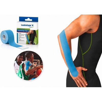 Actimove LEUKOTAPE Taśma do kinesiotapingu sportowa plaster 5cmx5m niebieska Actimove LEUKOTAPE Taśma do kinesiotapingu sportowa plaster 5cmx5m niebieska